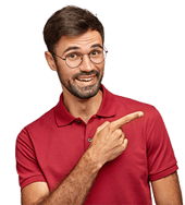 pointing man