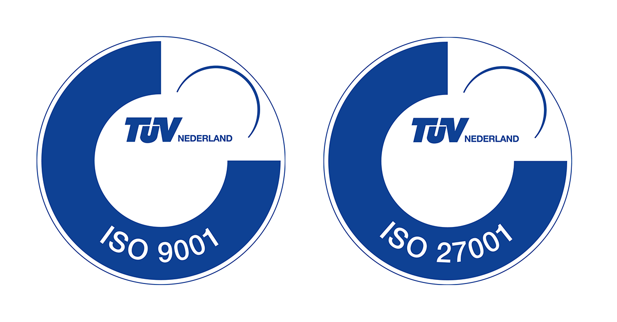 De ISO 9001 en ISO 27001 certificeringen uitgegeven door TÜV aan Diesis
